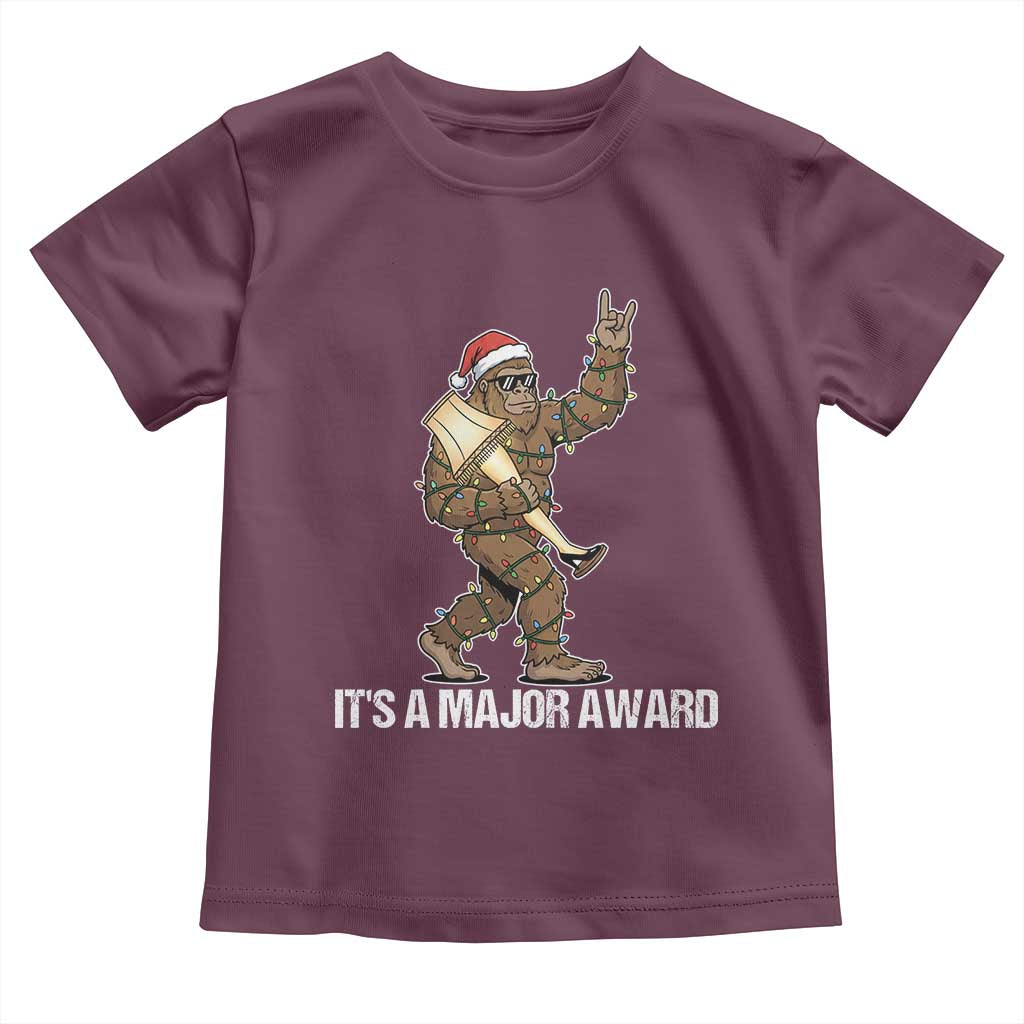 Leg Lamp Christmas Toddler T Shirt Funny Bigfoot Fra Gee Leh Xmas TS14 Maroon Print Your Wear