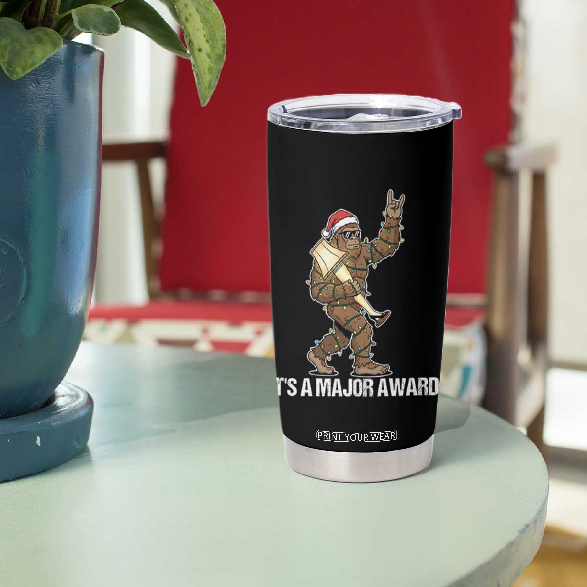 Leg Lamp Christmas Tumbler Cup Funny Bigfoot Fra Gee Leh Xmas TS14 Print Your Wear