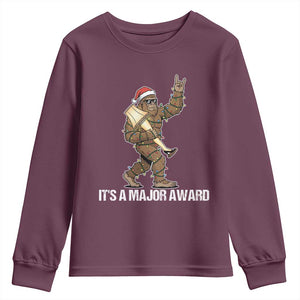 Leg Lamp Christmas Youth Sweatshirt Funny Bigfoot Fra Gee Leh Xmas TS14 Maroon Print Your Wear