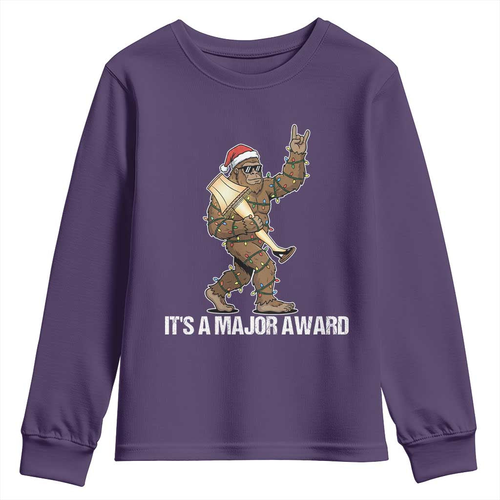 Leg Lamp Christmas Youth Sweatshirt Funny Bigfoot Fra Gee Leh Xmas TS14 Purple Print Your Wear