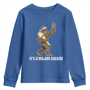 Leg Lamp Christmas Youth Sweatshirt Funny Bigfoot Fra Gee Leh Xmas TS14 Royal Blue Print Your Wear