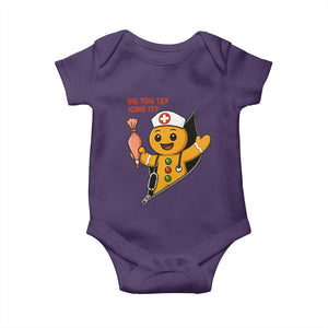 Funny ICU Nurse Christmas Baby Onesie Gingerbread Did You Try Icing It TS14 Purple Print Your Wear