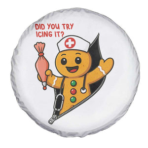 Funny ICU Nurse Christmas Spare Tire Cover Gingerbread Did You Try Icing It TS14 Print Your Wear