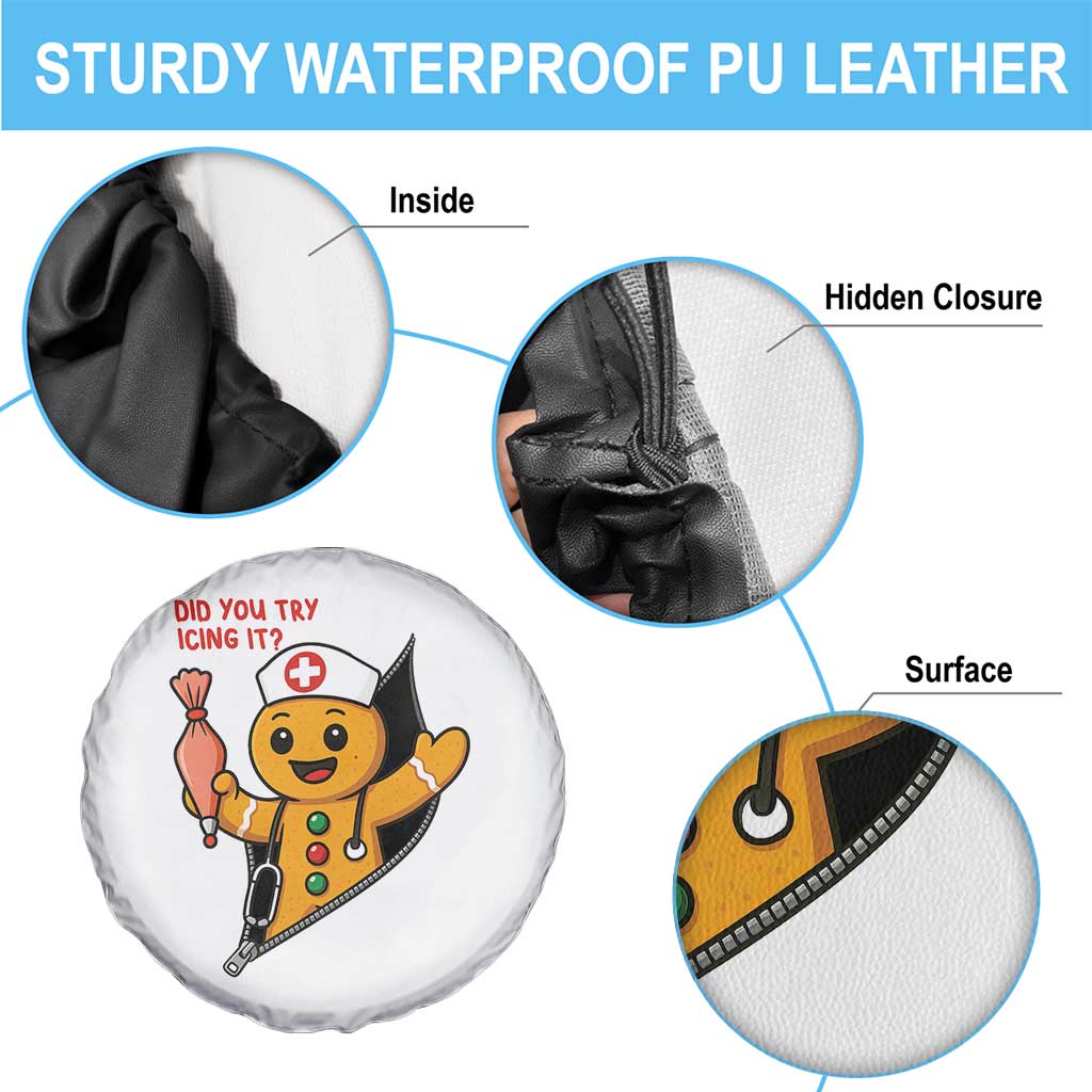 Funny ICU Nurse Christmas Spare Tire Cover Gingerbread Did You Try Icing It TS14 Print Your Wear