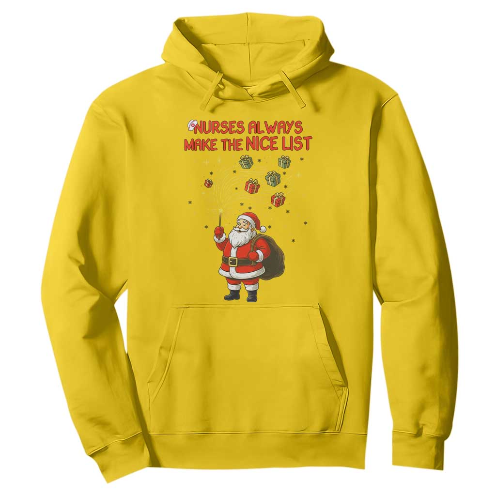 Funny Nurse Christmas Hoodie Nurses Always Make The Nice List TS14 Daisy Print Your Wear