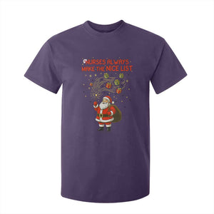 Funny Nurse Christmas T Shirt For Kid Nurses Always Make The Nice List TS14 Purple Print Your Wear