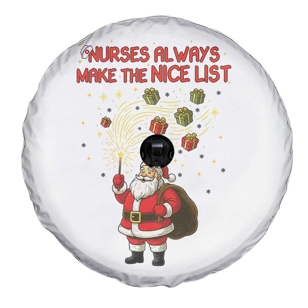 Funny Nurse Christmas Spare Tire Cover Nurses Always Make The Nice List TS14 Print Your Wear
