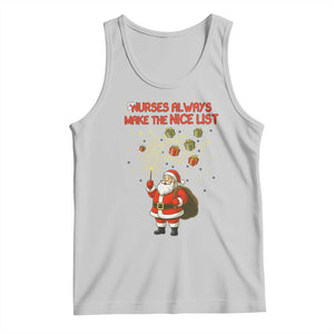 Funny Nurse Christmas Tank Top Nurses Always Make The Nice List TS14 Ash Print Your Wear