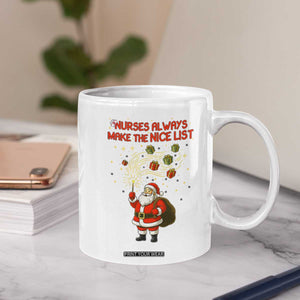 Funny Nurse Christmas Coffee Mug Nurses Always Make The Nice List TS14 Print Your Wear