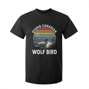 Stupid Canadian Wolf Bird T Shirt For Kid Sarcastic Animal Meme TS14 Black Print Your Wear