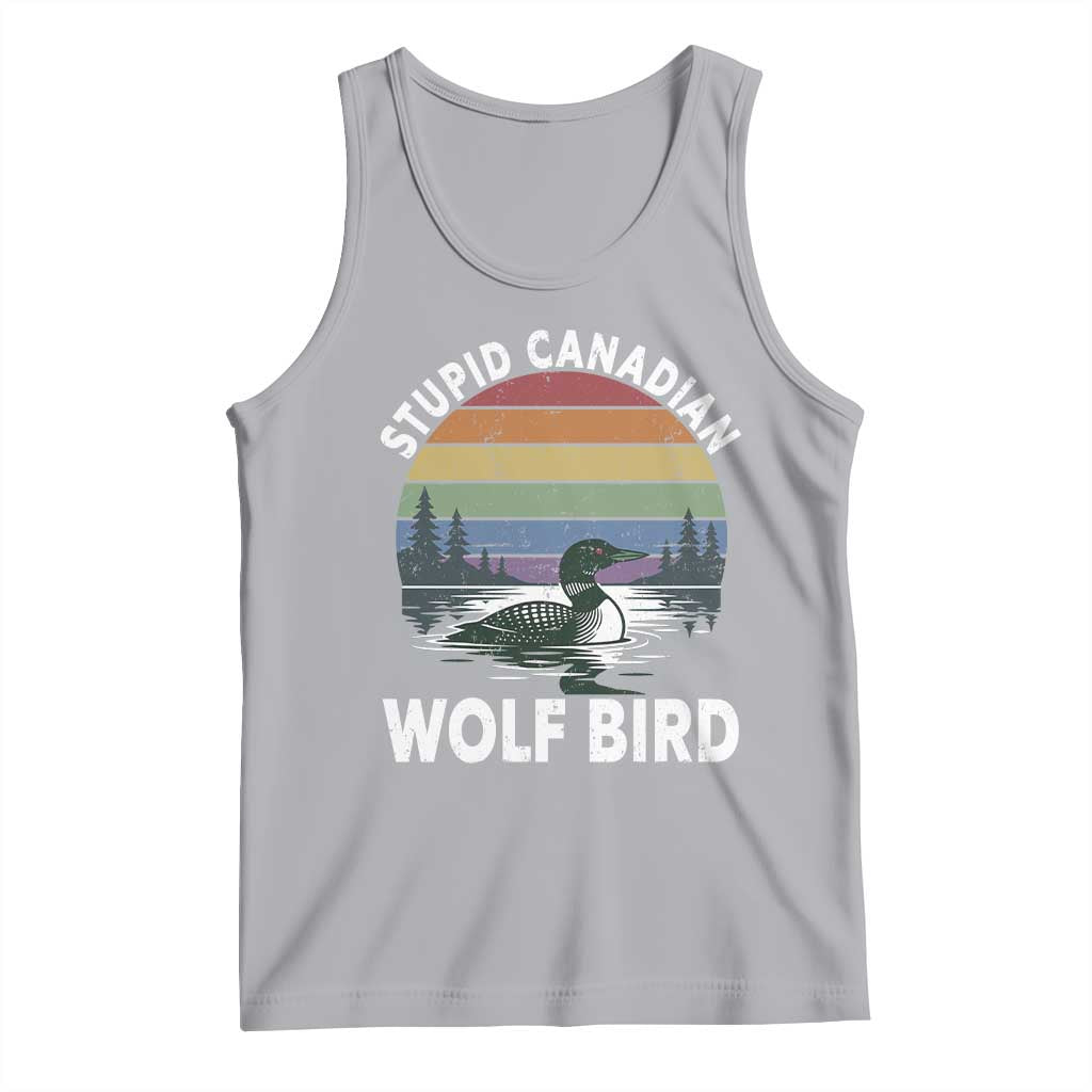 Stupid Canadian Wolf Bird Tank Top Sarcastic Animal Meme TS14 Athletic Heather Print Your Wear