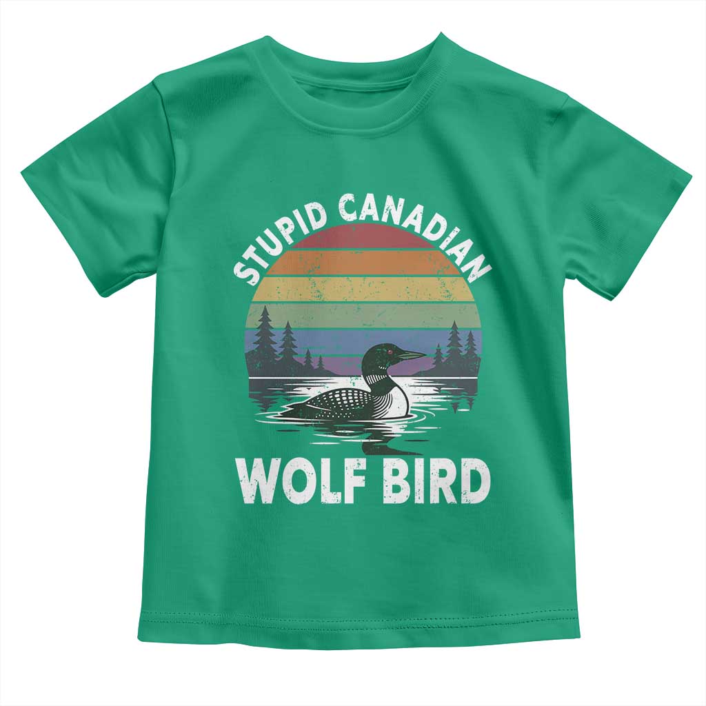 Stupid Canadian Wolf Bird Toddler T Shirt Sarcastic Animal Meme TS14 Irish Green Print Your Wear