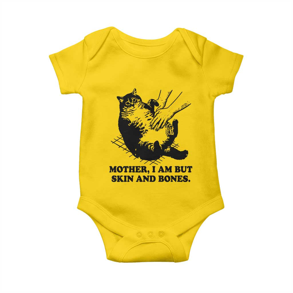 Funny Cat Mom Cat Lover Baby Onesie Mother I Am But Skin and Bones TS14 Daisy Print Your Wear