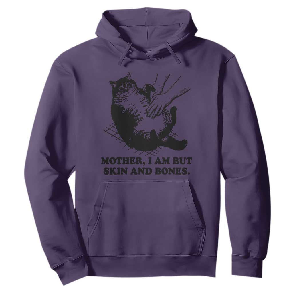 Funny Cat Mom Cat Lover Hoodie Mother I Am But Skin and Bones TS14 Purple Print Your Wear