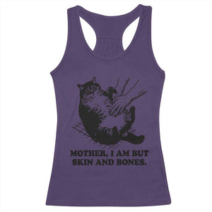 Funny Cat Mom Cat Lover Racerback Tank Top Mother I Am But Skin and Bones TS14 Purple Print Your Wear