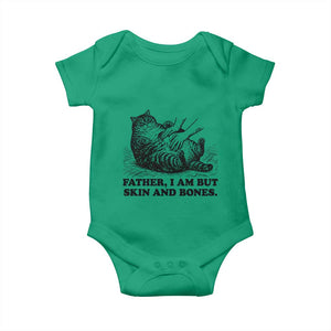 Funny Cat Dad Cat Lover Baby Onesie Father I Am But Skin and Bones TS14 Irish Green Print Your Wear