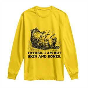 Funny Cat Dad Cat Lover Long Sleeve Shirt Father I Am But Skin and Bones TS14 Daisy Print Your Wear