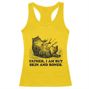 Funny Cat Dad Cat Lover Racerback Tank Top Father I Am But Skin and Bones TS14 Daisy Print Your Wear