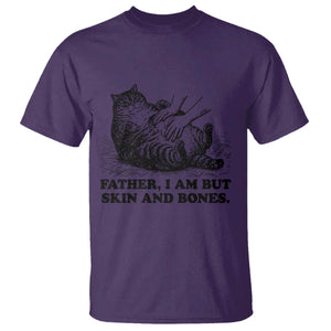 Funny Cat Dad Cat Lover T Shirt Father I Am But Skin and Bones TS14 Purple Print Your Wear