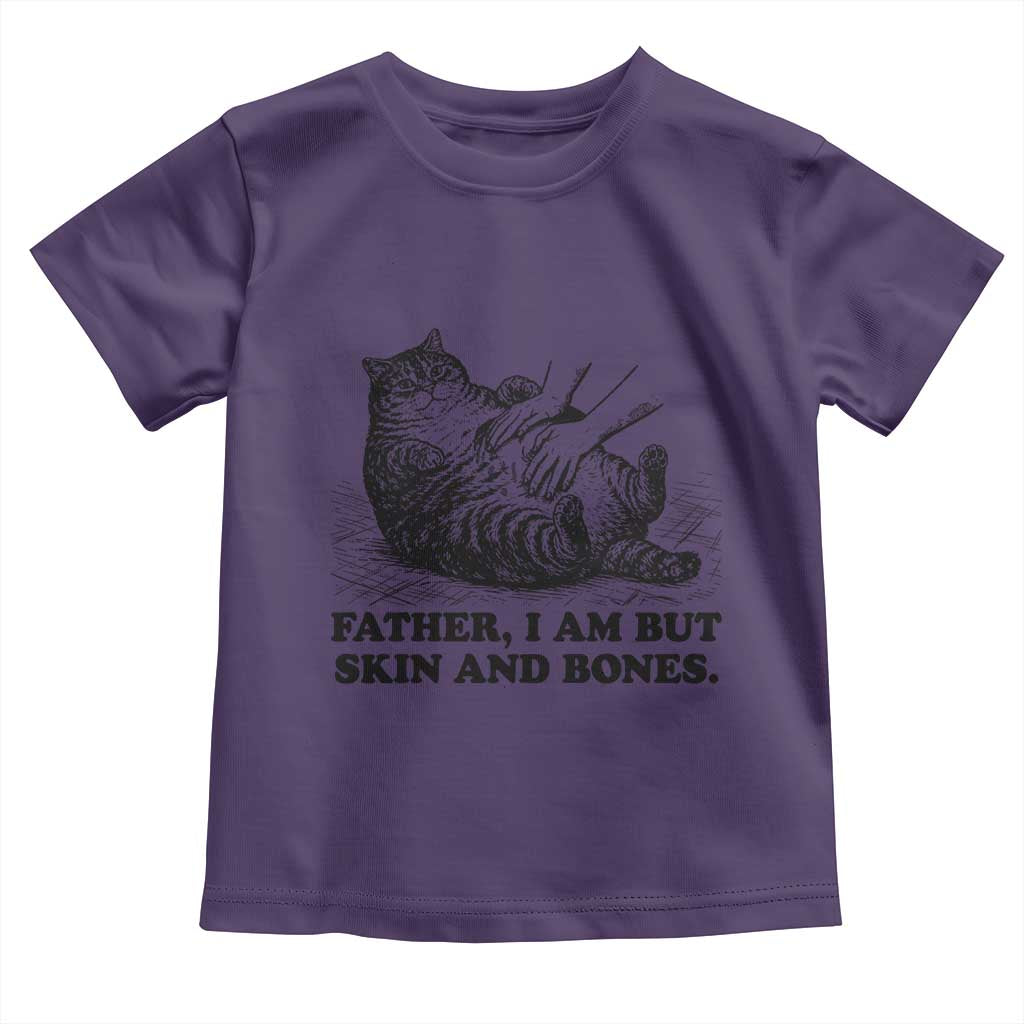 Funny Cat Dad Cat Lover Toddler T Shirt Father I Am But Skin and Bones TS14 Purple Print Your Wear