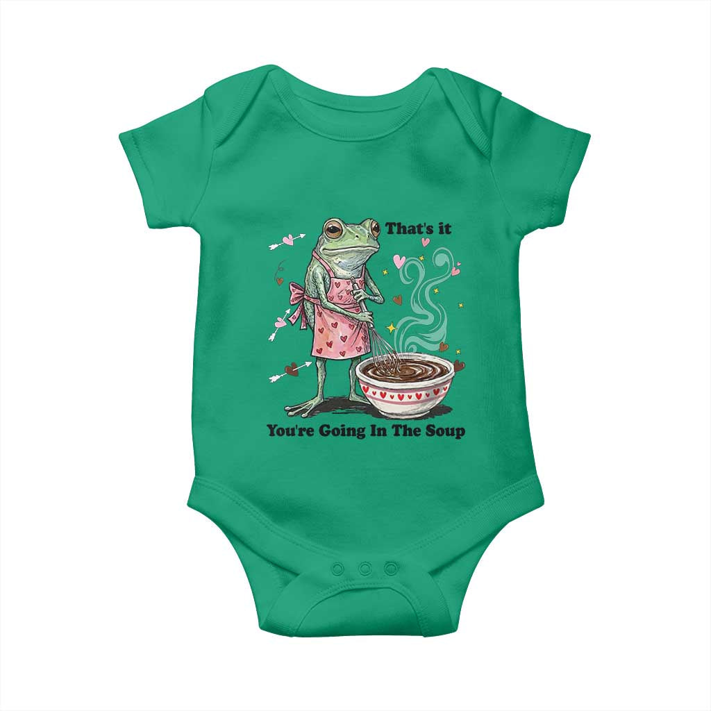 Funny Frog Valentine Meme Baby Onesie That Is It You Are Going In The Soup TS14 Irish Green Print Your Wear