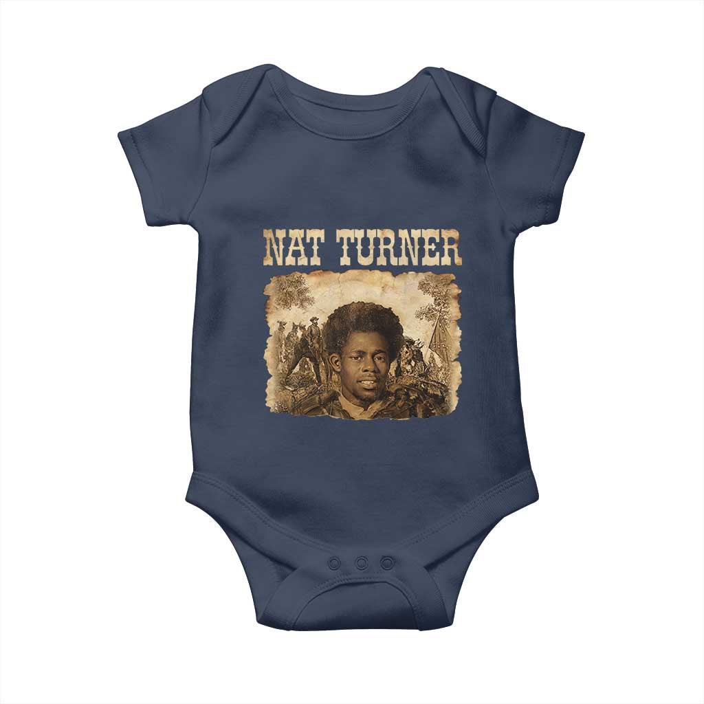 Nat Turner Baby Onesie Black History African American TS14 Navy Print Your Wear