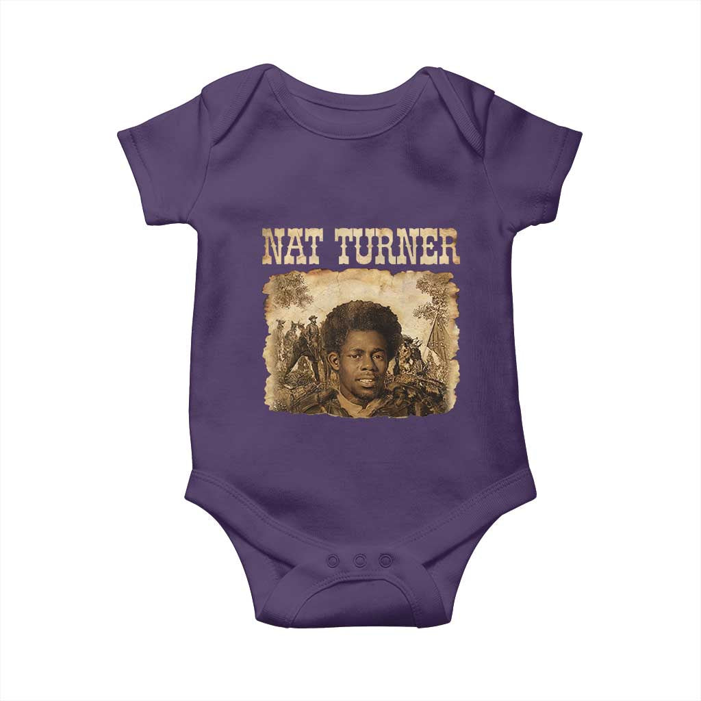 Nat Turner Baby Onesie Black History African American TS14 Purple Print Your Wear