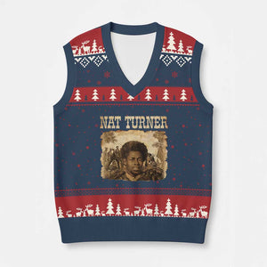 Nat Turner V-Neck Knit Sweater Vest Black History African American TS14 Navy Red Print Your Wear
