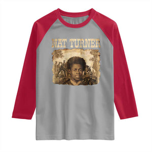 Nat Turner Raglan Shirt Black History African American TS14 Sport Gray Red Print Your Wear