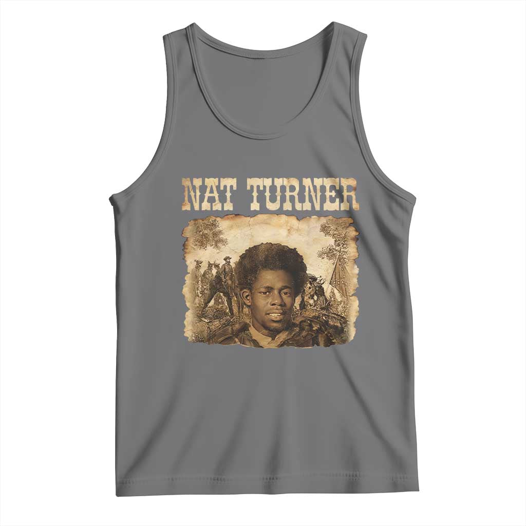 Nat Turner Tank Top Black History African American TS14 Black Heather Print Your Wear