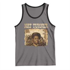 Nat Turner Tank Top Black History African American TS14 Deep Heather Black Print Your Wear