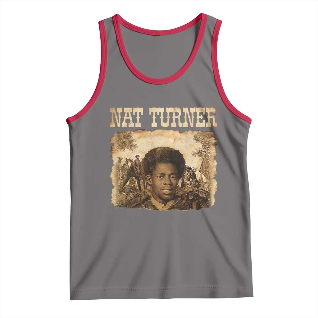 Nat Turner Tank Top Black History African American TS14 Deep Heather Red Print Your Wear