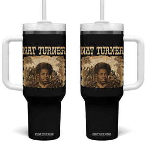 Nat Turner Tumbler With Handle Black History African American TS14 One Size: 40 oz Black Print Your Wear