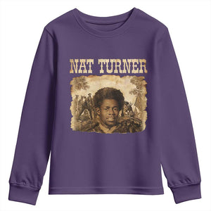 Nat Turner Youth Sweatshirt Black History African American TS14 Purple Print Your Wear