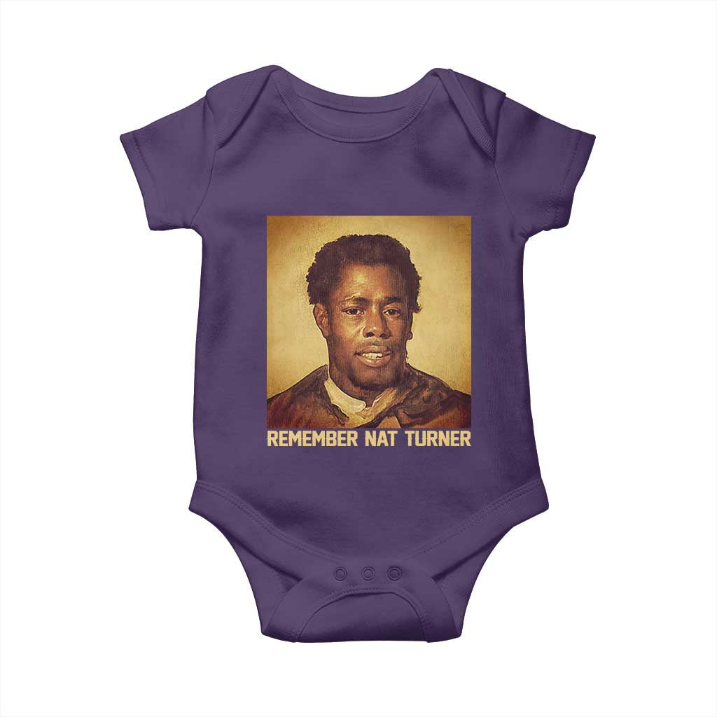 Nat Turner Baby Onesie Black History Month TS14 Purple Print Your Wear