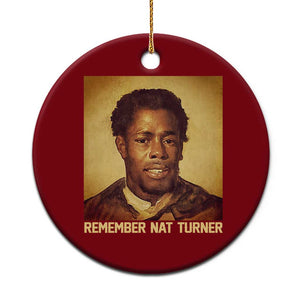 Nat Turner Ceramic Ornament Black History Month TS14 1pc Red Print Your Wear