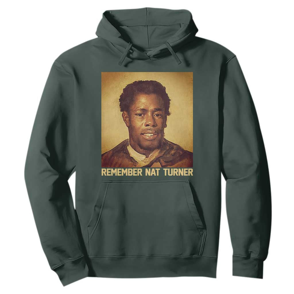 Nat Turner Hoodie Black History Month TS14 Dark Forest Green Print Your Wear