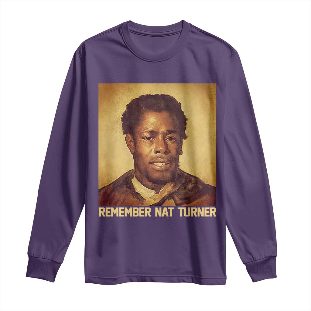 Nat Turner Long Sleeve Shirt Black History Month TS14 Purple Print Your Wear