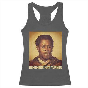 Nat Turner Racerback Tank Top Black History Month TS14 Dark Heather Print Your Wear