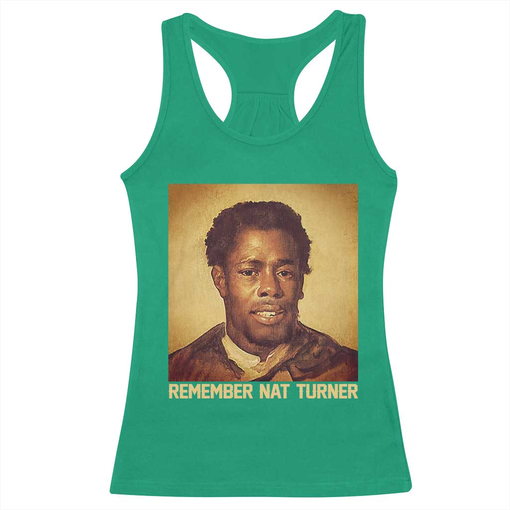 Nat Turner Racerback Tank Top Black History Month TS14 Irish Green Print Your Wear
