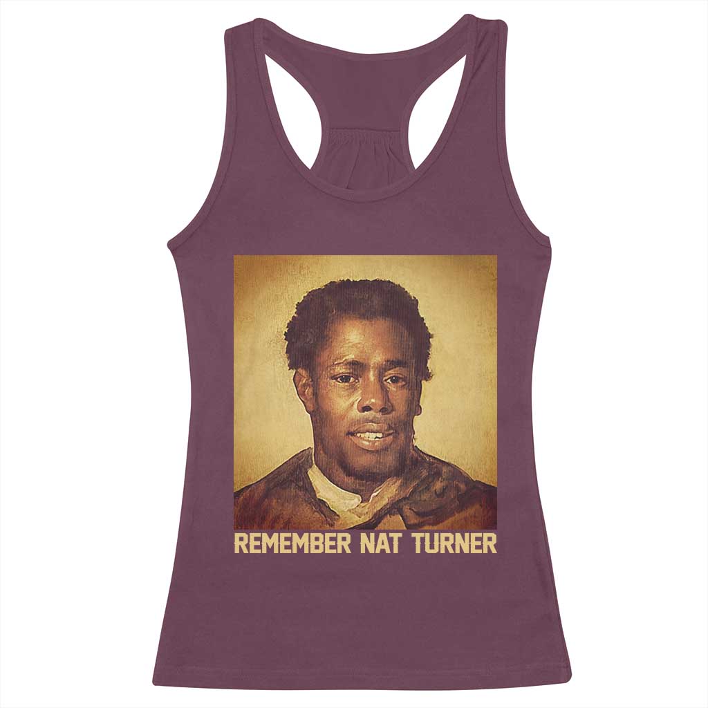 Nat Turner Racerback Tank Top Black History Month TS14 Maroon Print Your Wear
