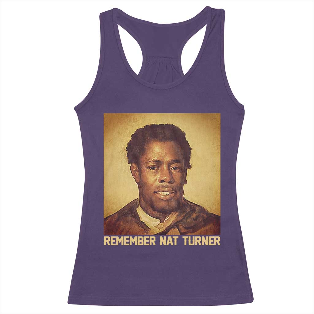 Nat Turner Racerback Tank Top Black History Month TS14 Purple Print Your Wear