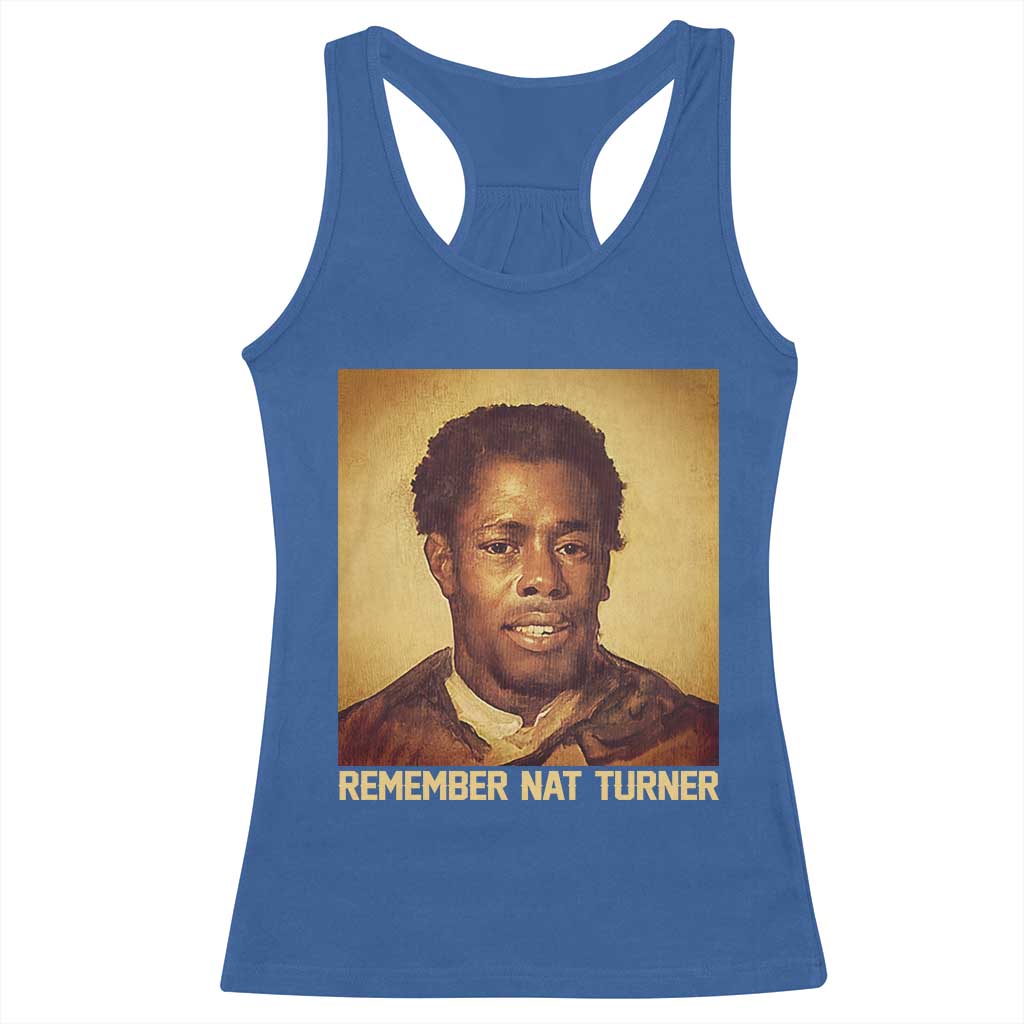Nat Turner Racerback Tank Top Black History Month TS14 Royal Blue Print Your Wear