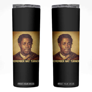 Nat Turner Skinny Tumbler Black History Month TS14 Black Print Your Wear