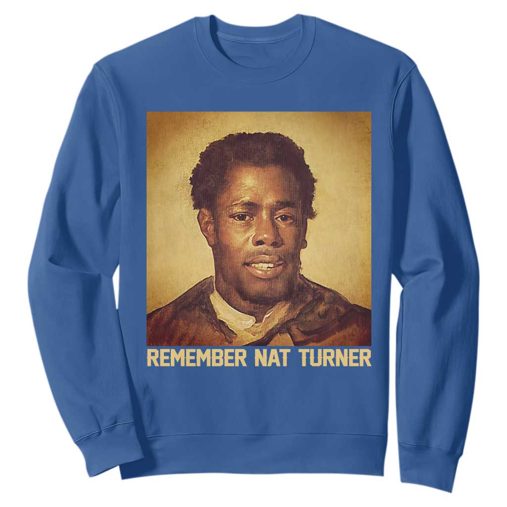 Nat Turner Sweatshirt Black History Month TS14 Royal Blue Print Your Wear