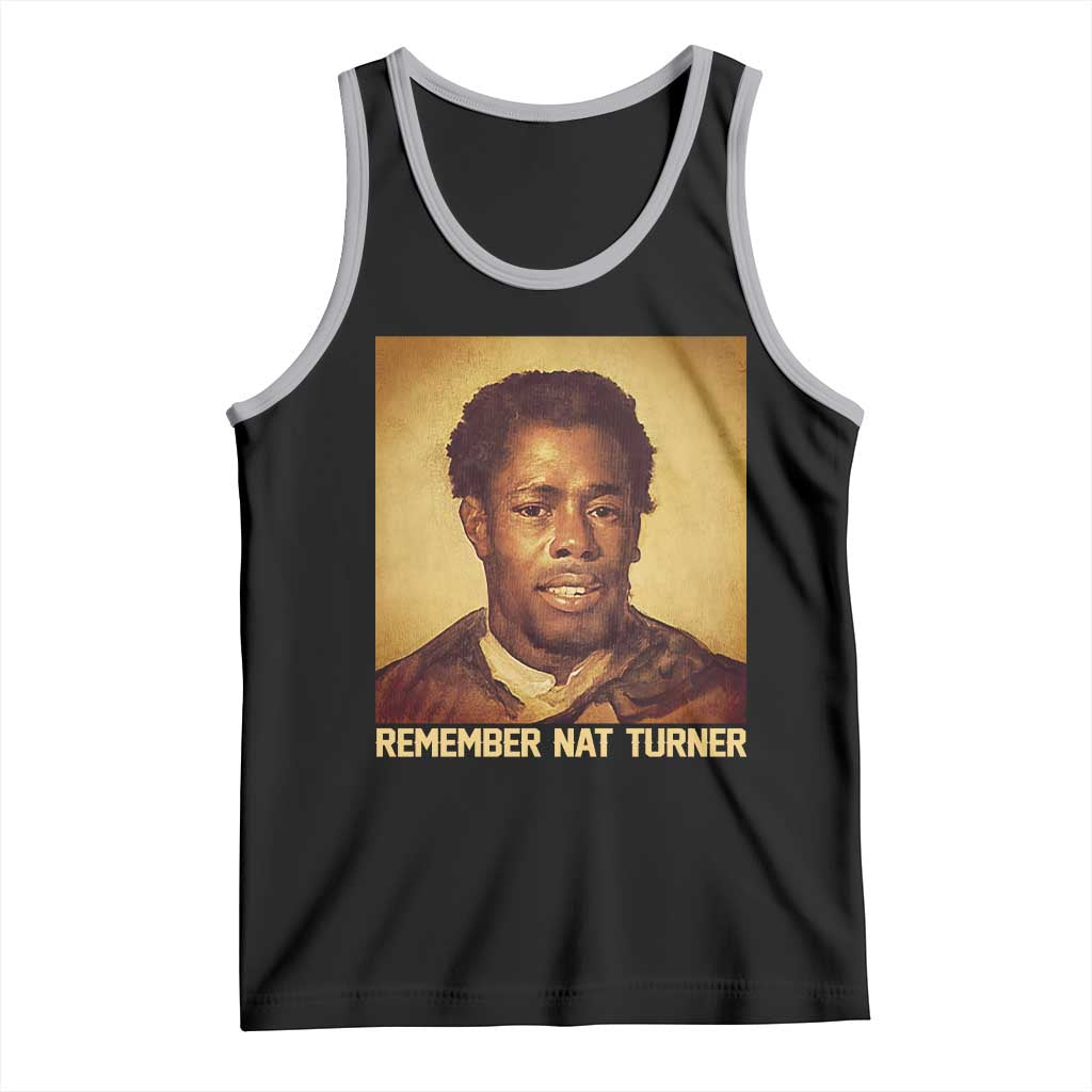 Nat Turner Tank Top Black History Month TS14 Black Athletic Heather Print Your Wear