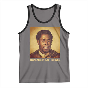 Nat Turner Tank Top Black History Month TS14 Deep Heather Black Print Your Wear