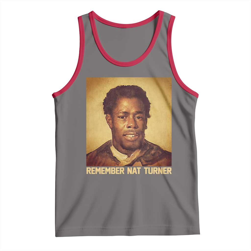 Nat Turner Tank Top Black History Month TS14 Deep Heather Red Print Your Wear
