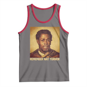 Nat Turner Tank Top Black History Month TS14 Deep Heather Red Print Your Wear
