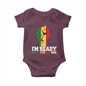 Nat Turner Quote Baby Onesie Black History African American TS14 Maroon Print Your Wear